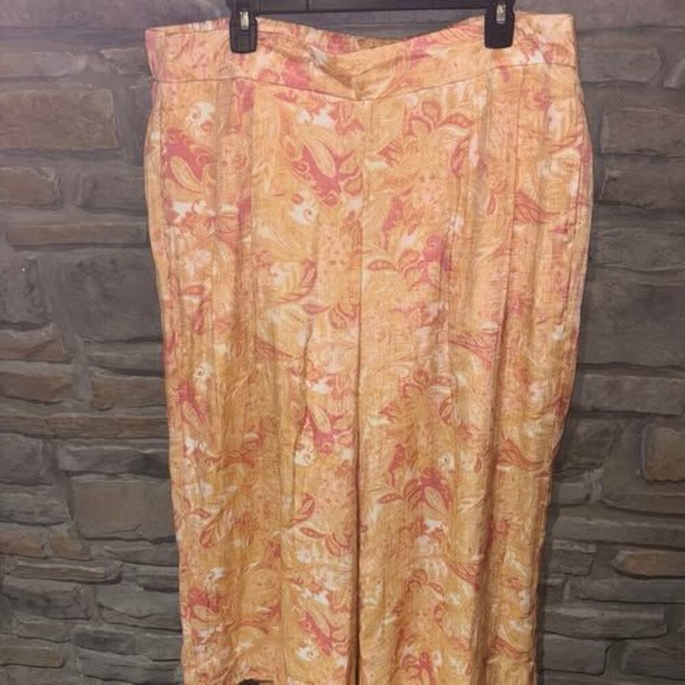 Wonderly 2X floral pants with elastic band